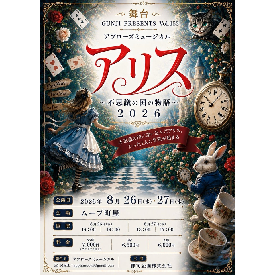 舞台「アリス～不思議の国の物語」2026【カンフェティ9月号掲載】